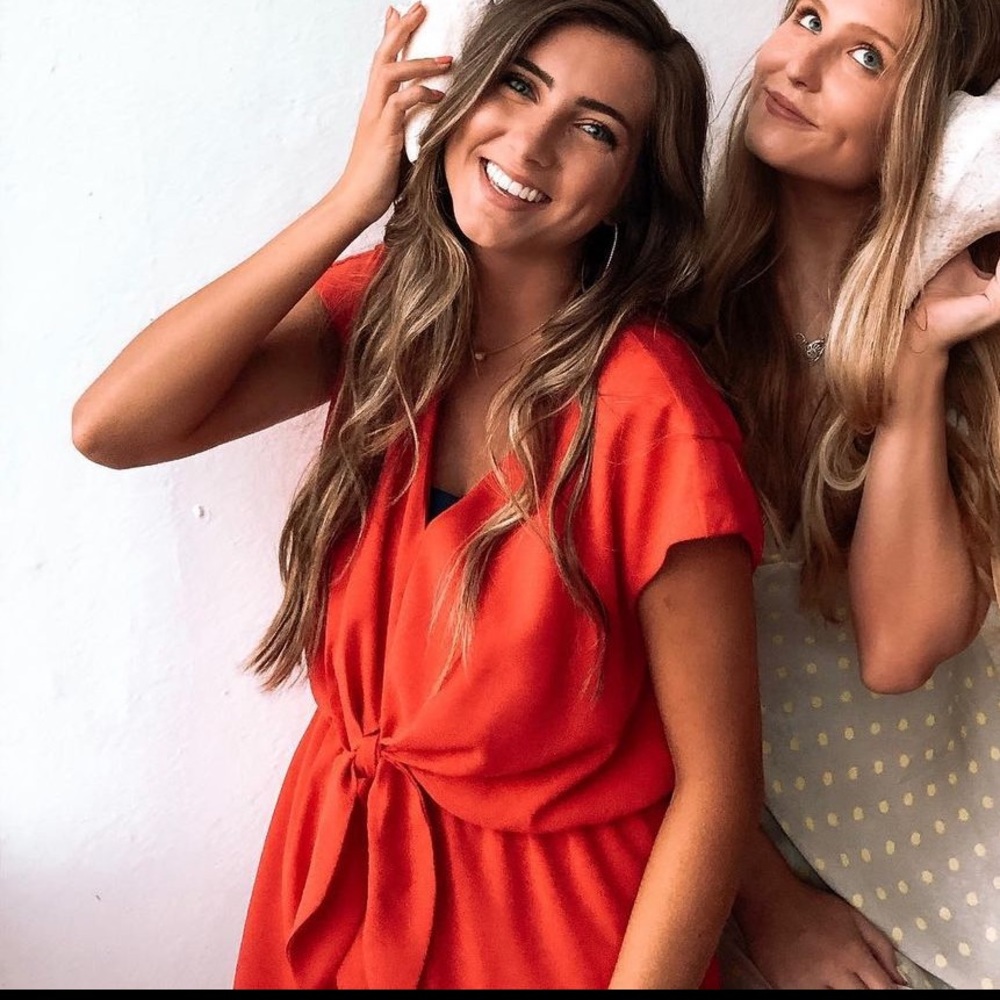 Cherry, red romper